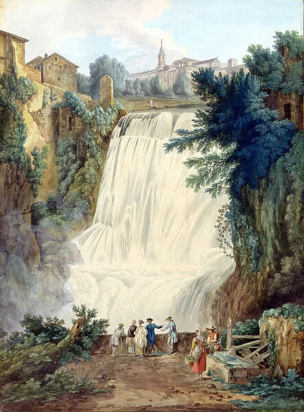 The Falls at Tivoli, 1770 (w  /  c and gouache on paper)