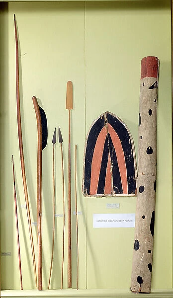False weapons from the Tomb of of Nakhti, Middle Kingdom (wood)
