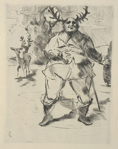 Falstaff, 1918 (etching)