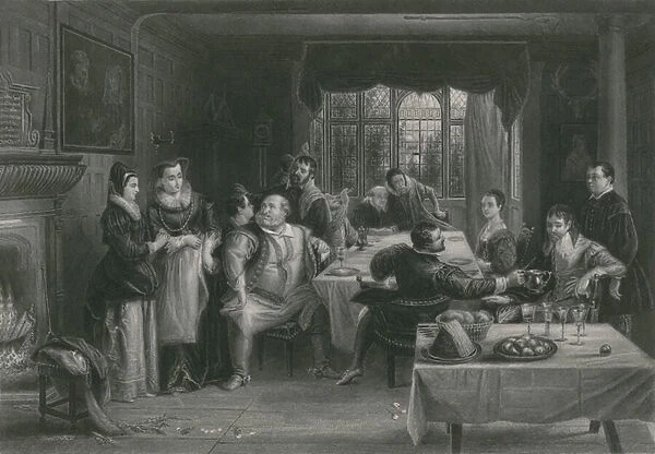 Falstaff and his Friends, the Merry Wives of Windsor (engraving)