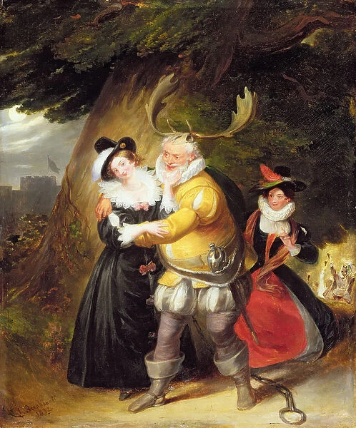 Falstaff at Hernes oak from The Merry Wives of Windsor, Act V, Scene V