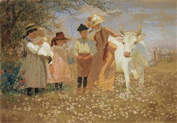 Family Group with Cow, c. 1888 (gouache and watercolour on paper)