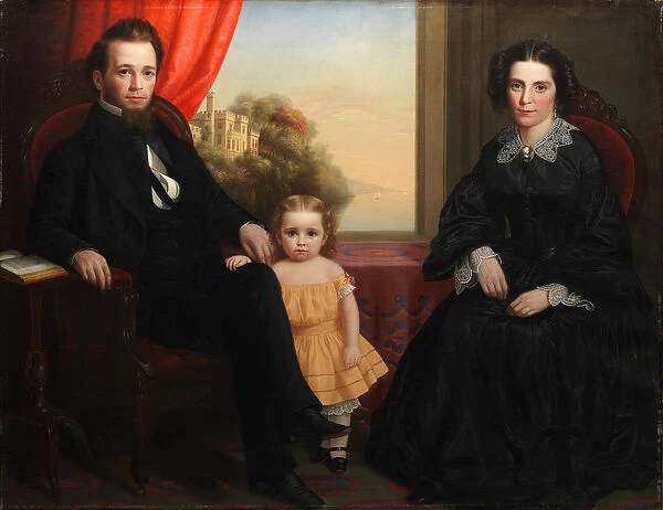A Family Group Portrait, c. 1850 (oil on canvas)