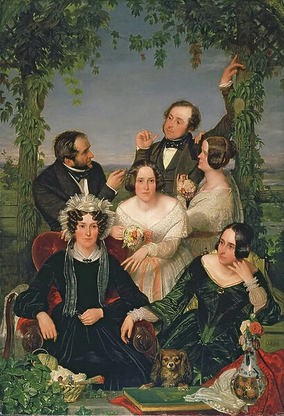 Family Group (The Bromley Family) 1844 (oil on canvas)