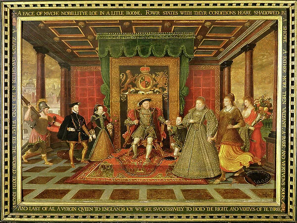 The Family of Henry VIII: An Allegory of the Tudor Succession, c.1572 (oil on panel)