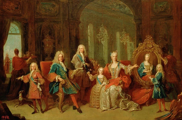 The Family of Philip V (1683-1746) of Bourbon, c. 1722 (oil on canvas)