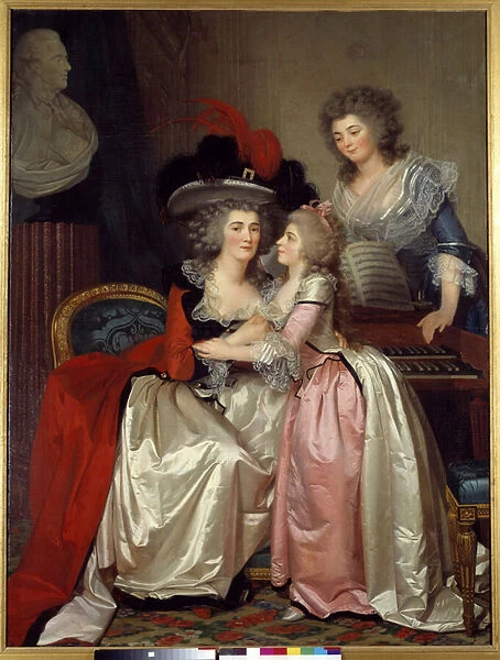 Family portrait Family of the nobility, a mother, daughter and next