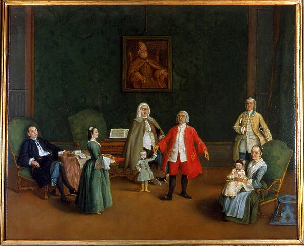 Family portrait, Pietro Longhi (1702 - 1785), oil painting, Palazzo Levi Montalcini