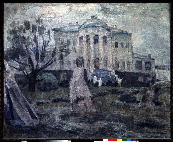 Fantomes (Ghosts). Peinture de Viktor (Victor) Elpidiforovich Borisov Musatov (Borisov-Musatov) (1870-1905). Tempera sur toile, 1903, 177 x 145 cm, art russe, symbolisme. State Tretyakov Gallery, Moscou