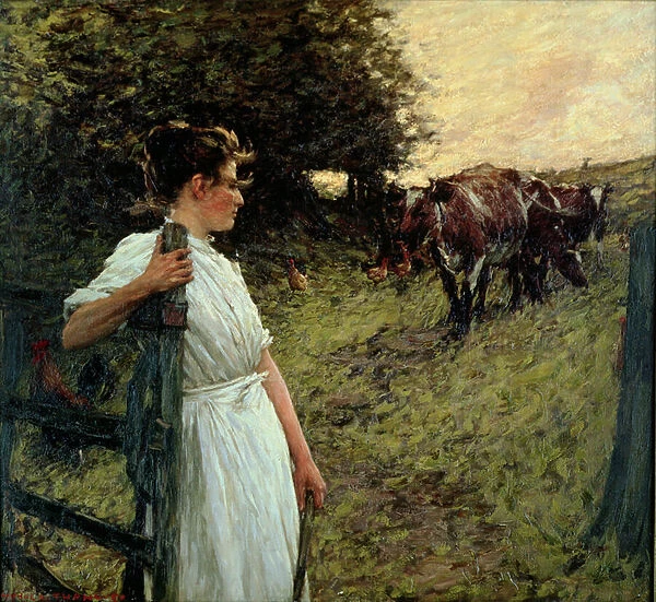 The Farmers Daughter, 1890s (oil on canvas)