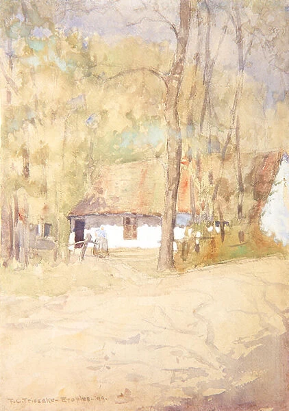 Farmhouse in Etaples, 1899 (w  /  c on paper)