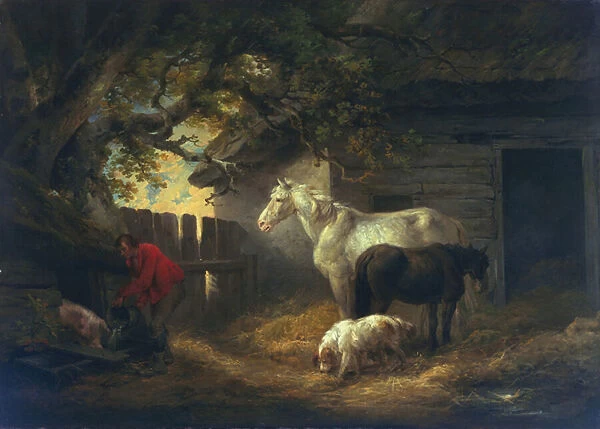 A farmyard, 1792 (oil on canvas)