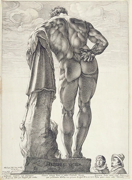 The Farnese Hercules, 1592 (engraving)