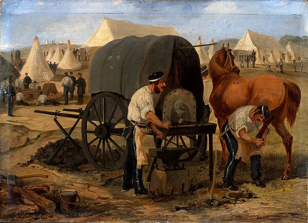 Farriers of the 17th Regiment of (Light) Dragoons (Lancers), Chobham Camp