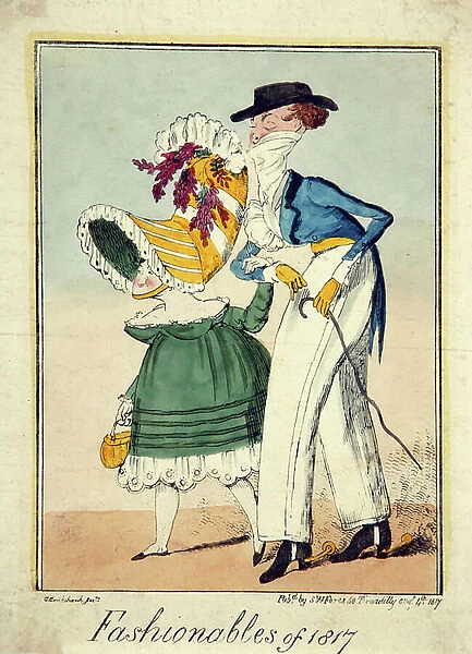 Fashionables of 1817, 1817 (hand-coloured etching)