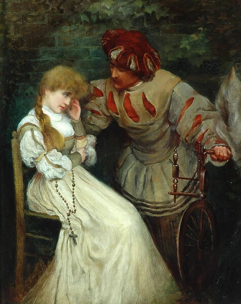 Faust and Marguerite, 1855-93 (oil on canvas)