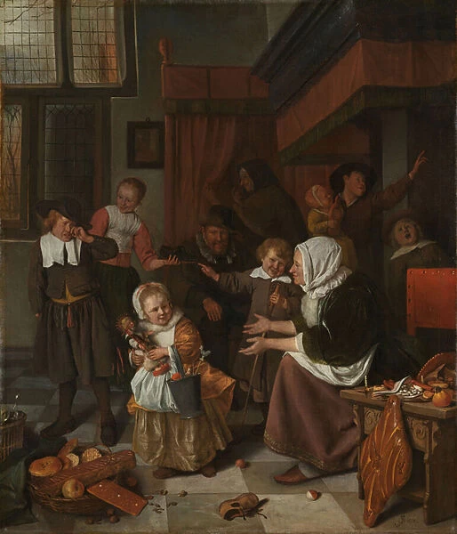 The Feast of St Nicholas, 1665-68 (oil on canvas)