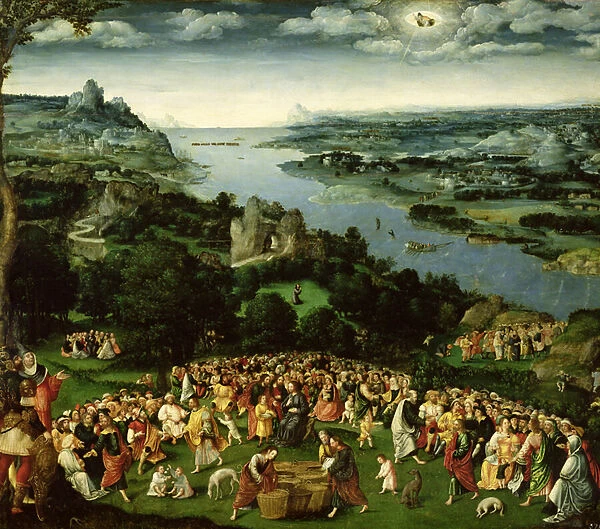 The Feeding of the Five Thousand (oil on panel)