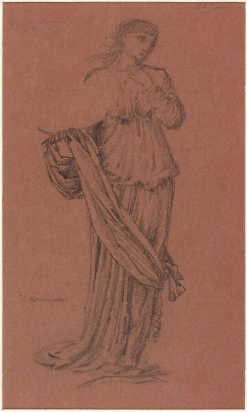 Female Figure Carrying a Bowl, Study for The Moon