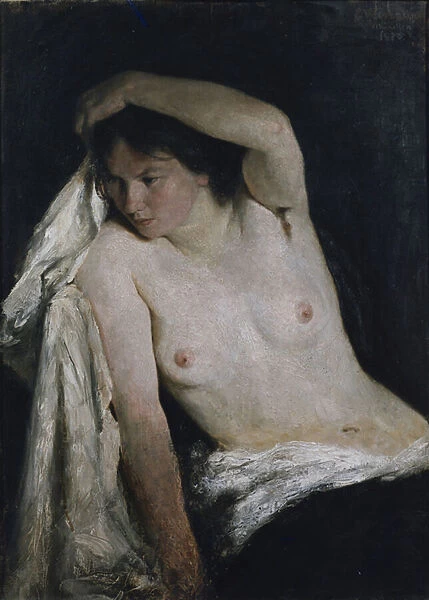 Female half nude, 1877 (oil on canvas)