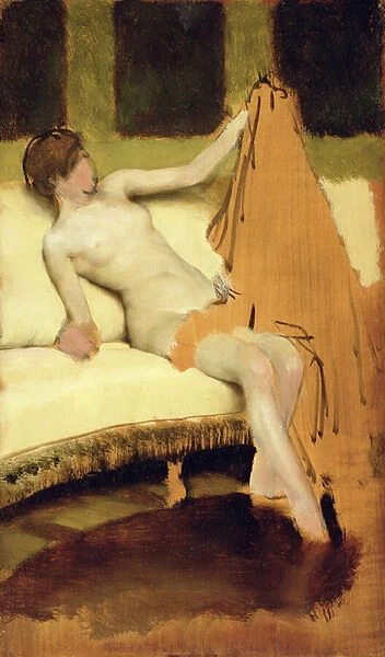 Female Nude (oil on panel)