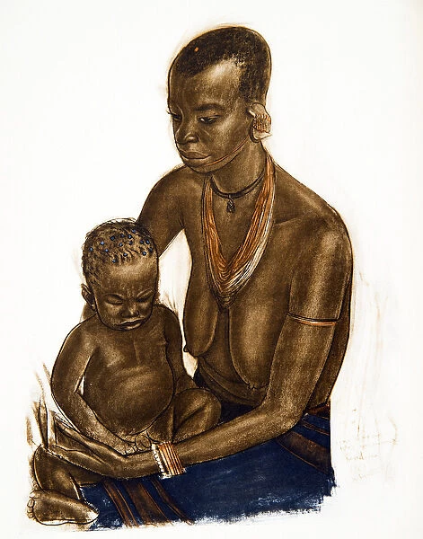 Femme M Gogo avec son enfant (Dodoma), from Dessins et Peintures d Afrique
