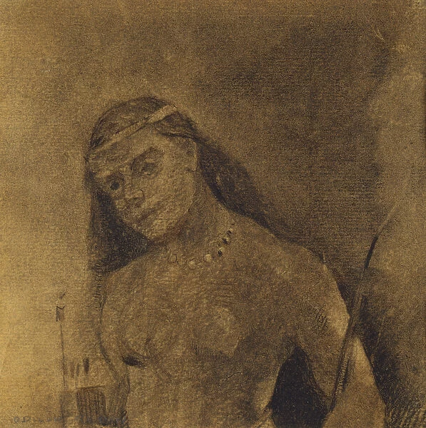 Femme Sauvage (Wild Woman), c. 1885-90 (charcoal on paper)