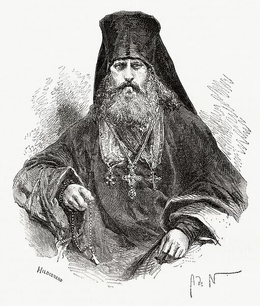 Feofan Prokopovich, from El Mundo en la Mano, published 1878 (litho)