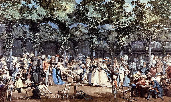Fest at the Palais Royal, Paris, 1792 (engraving)