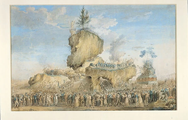Festival of the Supreme Being at the Champs-de-Mars, 20 Priarial An II (8th June 1794) (pastel