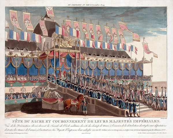 Festivities at the Coronation of Napoleon - Aubertin, Francois (1783-1821) - 1806 - Aquatint - 56, 5x72, 5 - Private Collection