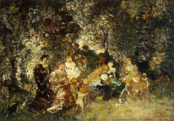 Fete Champetre (oil on panel)