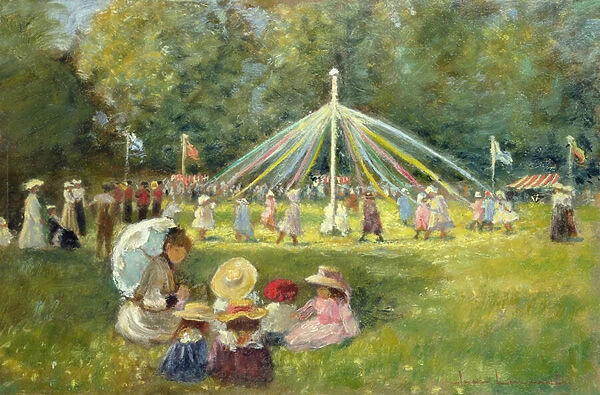 At the Fete (oil on canvas)