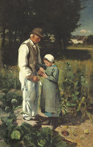 In the fields, Anvers sur Oise, 1882 (oil on canvas)