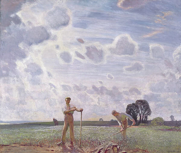 In the Fields of June, 1914 (oil on canvas)