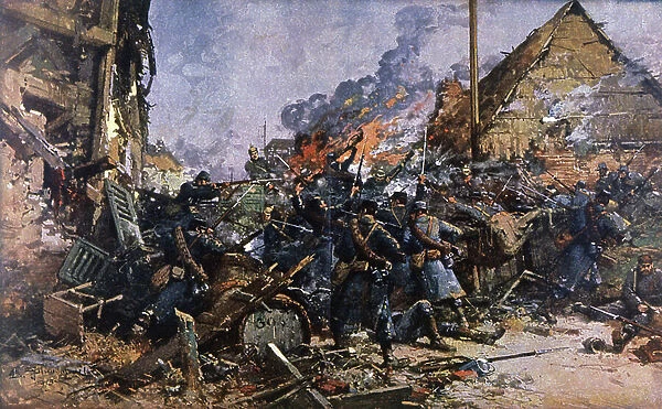 Fighting in Arras, 1915 (illustration)