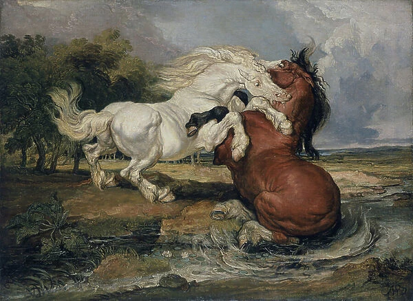 Fighting Horses, 1808 (oil on canvas)