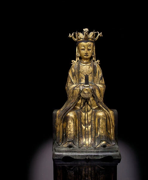 Figure of Bixia Yuanjun, Ming Dynasty, 1368-1644 (gilt-bronze)