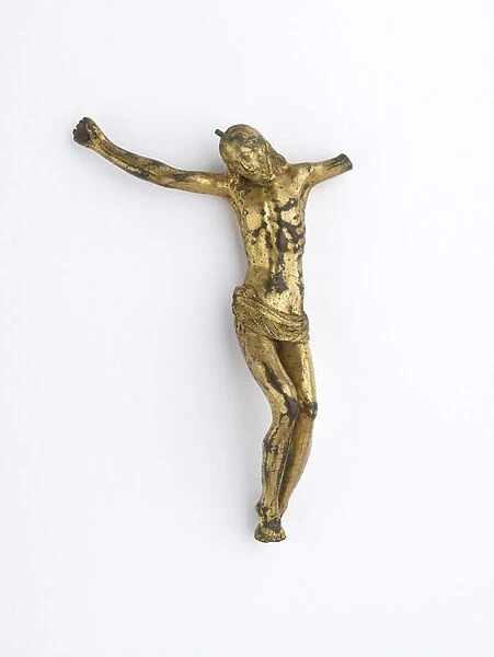 Figure of Christ on the cross (copper alloy, gold, gilded)