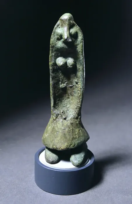 Framed Print : Figure of goddess or devotee, solid cast bronze statue, from Casalserugo, near in Padua, Veneto, Italy, Paleoveneti Civilization, 5th-4th Century BC