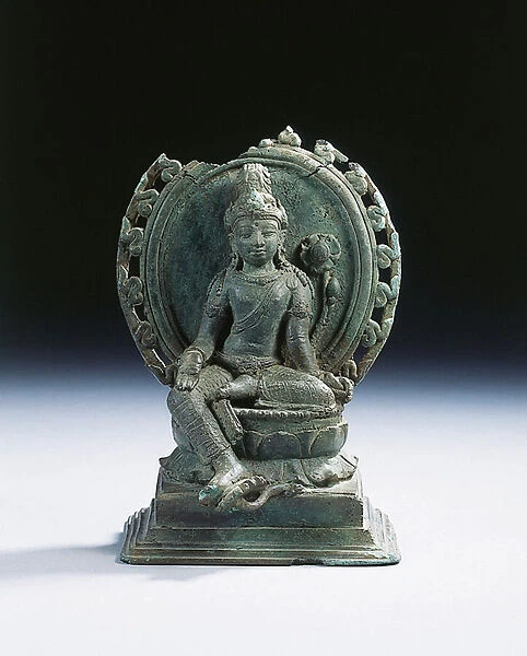 Figure of Padmapani, early 9th century (bronze)