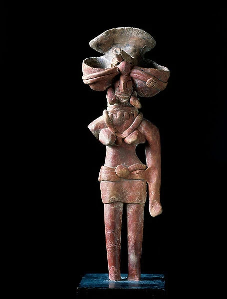 Figure (probably the Mother Goddess) from Mohenjo-daro, 26th-25th century C (terracotta)