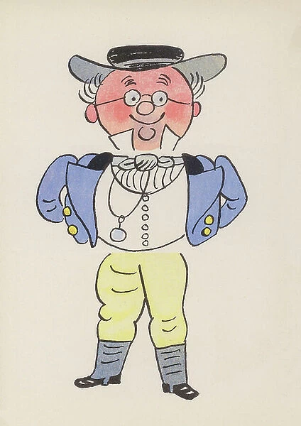 Figures from Children's Books: Mr Pickwick (colour litho)