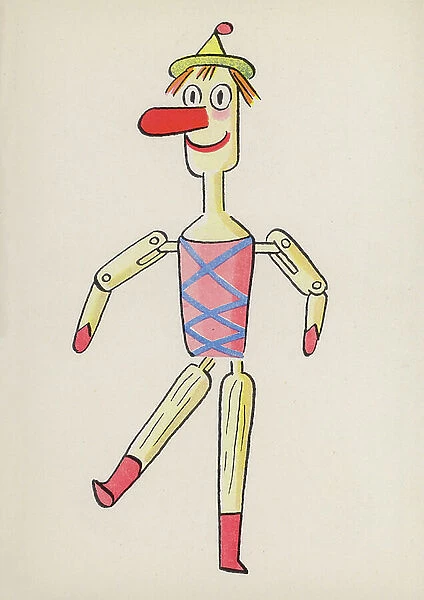 Figures from Children's Books: Pinocchio (colour litho)