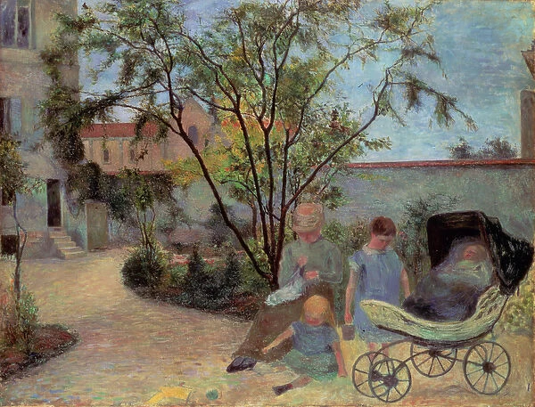 Figures in a Garden, c. 1881 (oil on canvas)