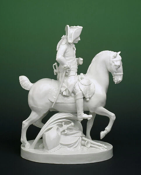 Figurine of Frederick the Great on a Horse, from Ludwigsberg (glazed porcelain)