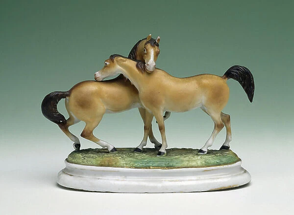 Figurine of a horse and a mare, Shropshire (ceramic)