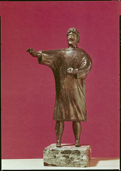 Figurine of a man wearing a sagum, from Neuvy-en-Sullias (bronze)