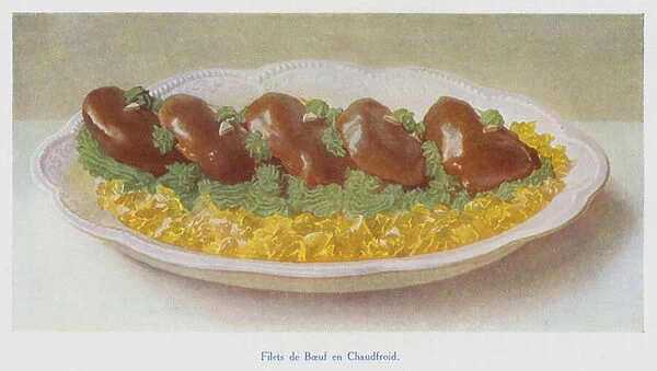 Filets de Boeuf en Chaudfroid (colour litho)