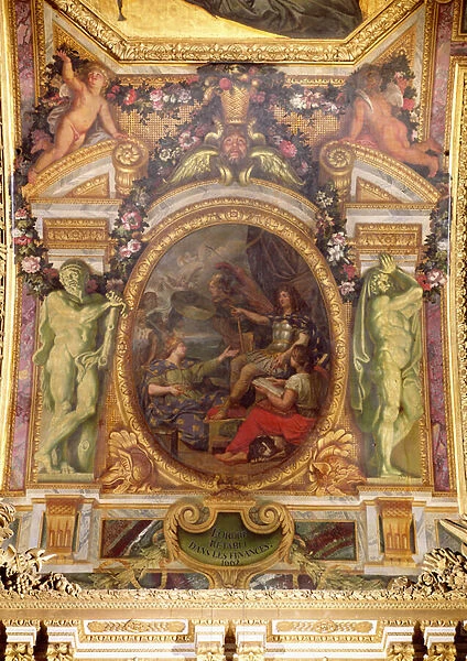 Financial Order Regained in 1662, Ceiling Painting from the Galerie des Glaces